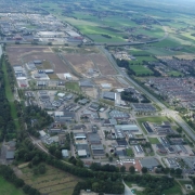 luchtfoto bedrijventerrein pannenweg nederweert